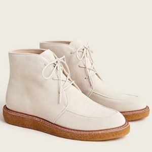 NWT J.Crew Women's Suede Lace-Up Desert Boots Size 8.5 Pale Sand BD338